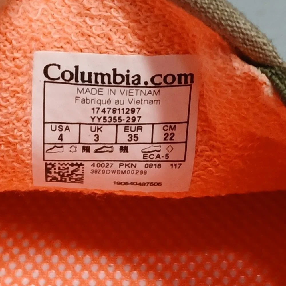 Columbia Crankbait‎ Omni-Grip Casual Sneakers Youth Size 4 Multi Canvas Slip On